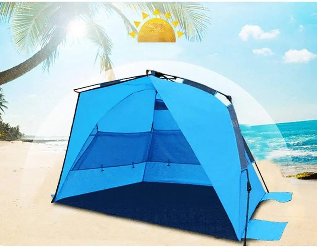 Fully Automatic Tent, Quick Open Waterproof Sunscreen Tent,Camping Family Tent, Ventilation Durable Easy to Install Quickly,Blue