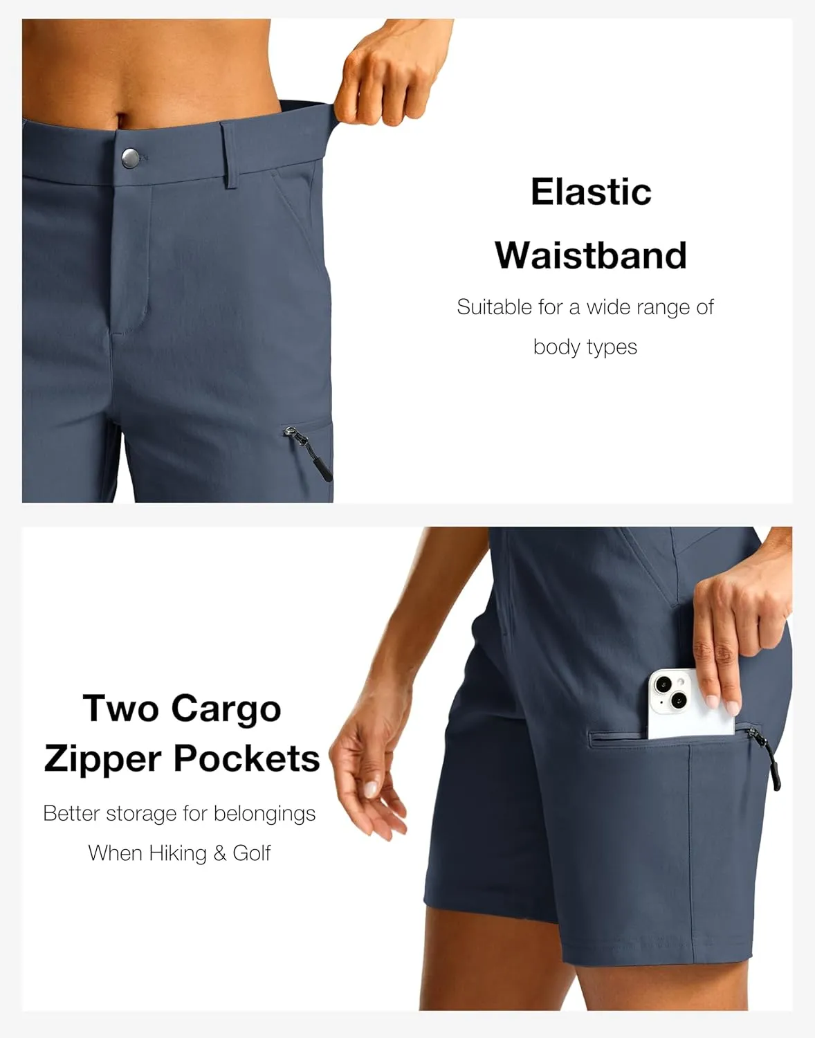G Gradual Women's 7" Hiking Cargo Shorts Quick Dry Lightweight Golf Outdoor Work Summer Travel Shorts with Pockets