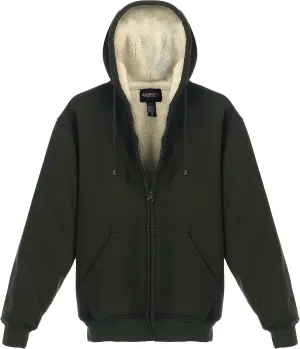 Gioberti Men's Soft Heavyweight Sherpa Lined Fleece Hoodie Jacket