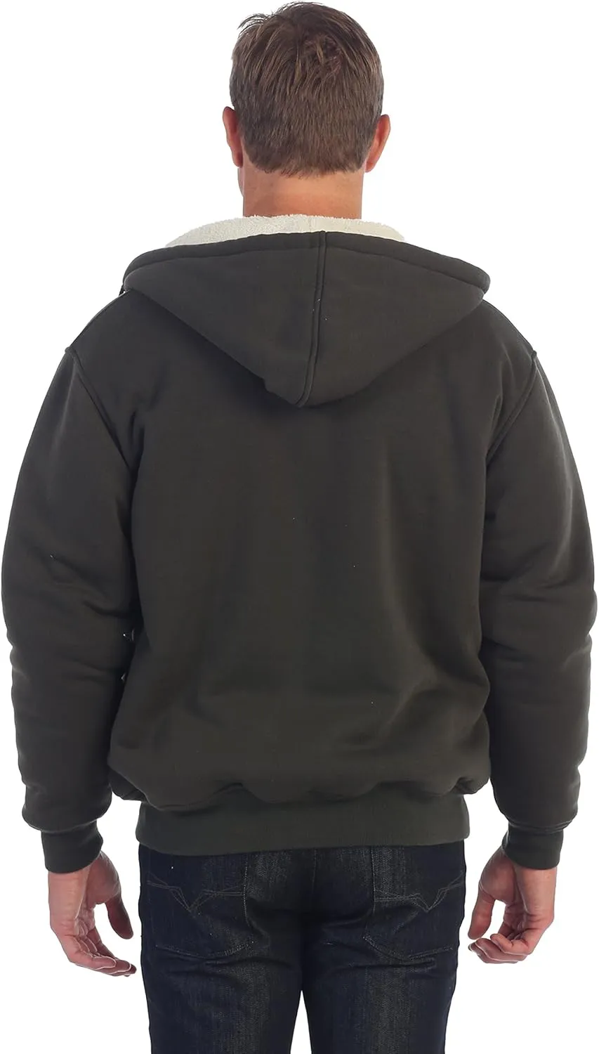 Gioberti Men's Soft Heavyweight Sherpa Lined Fleece Hoodie Jacket
