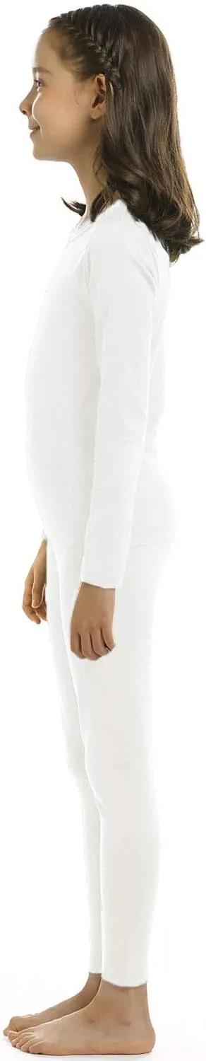 Girls Thermal Underwear Set for Kids Long Johns Fleece Lined Base Layer Top & Bottom Cold Winter Thermals