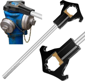 Gisafai Heavy Duty Fire Hydrant Wrench, Double Head Adjustable Hydrant Wrench 19-1/2" Length, Designed to Fit 3/4" - 6" Rocker Lug or Pin Lug Couplings, for Loosening Caps and Opening Valves