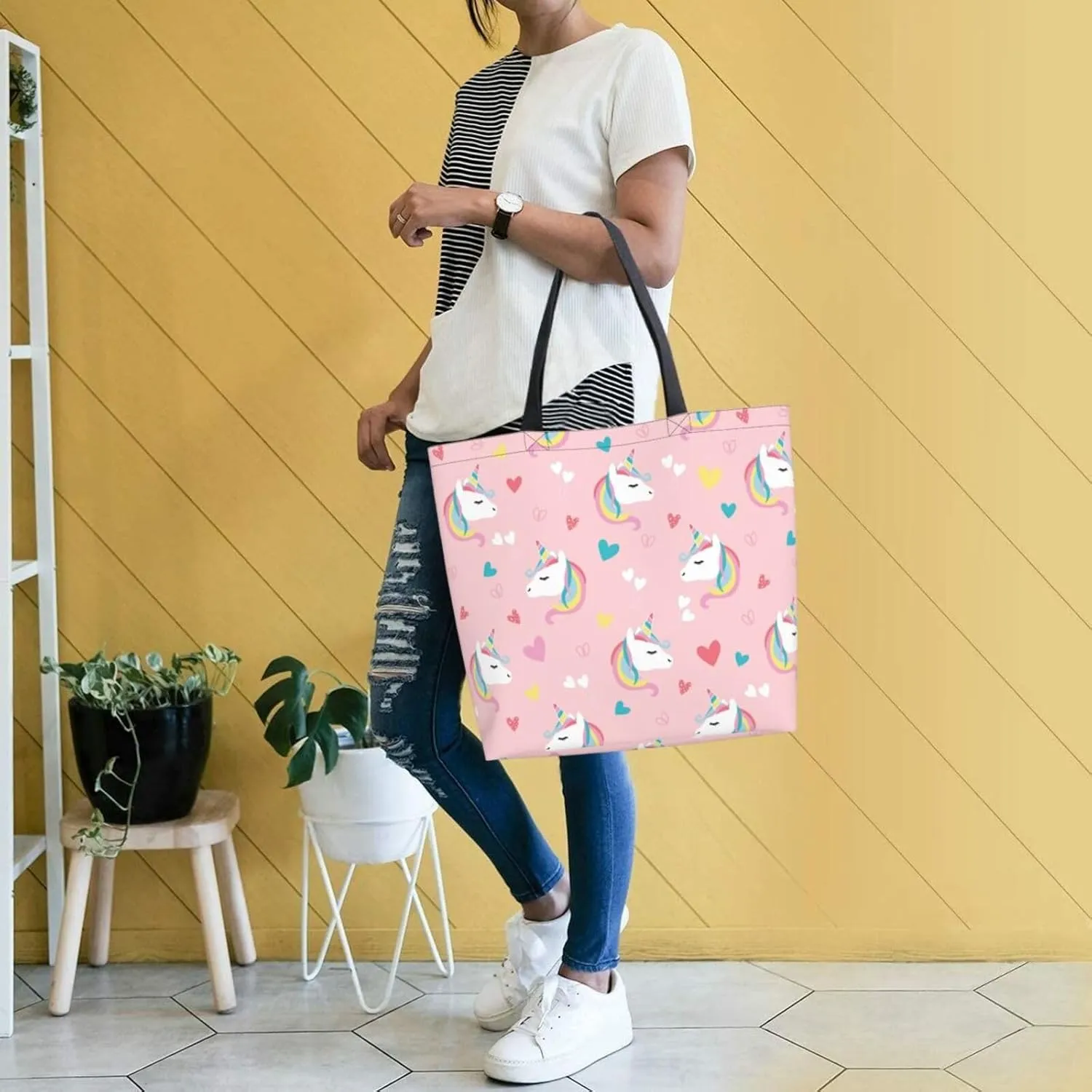 green fire Skull Reusable Grocery bags Big Capacity Shopping Bag Canvas Shoulder Tote Handbag for Women Girls