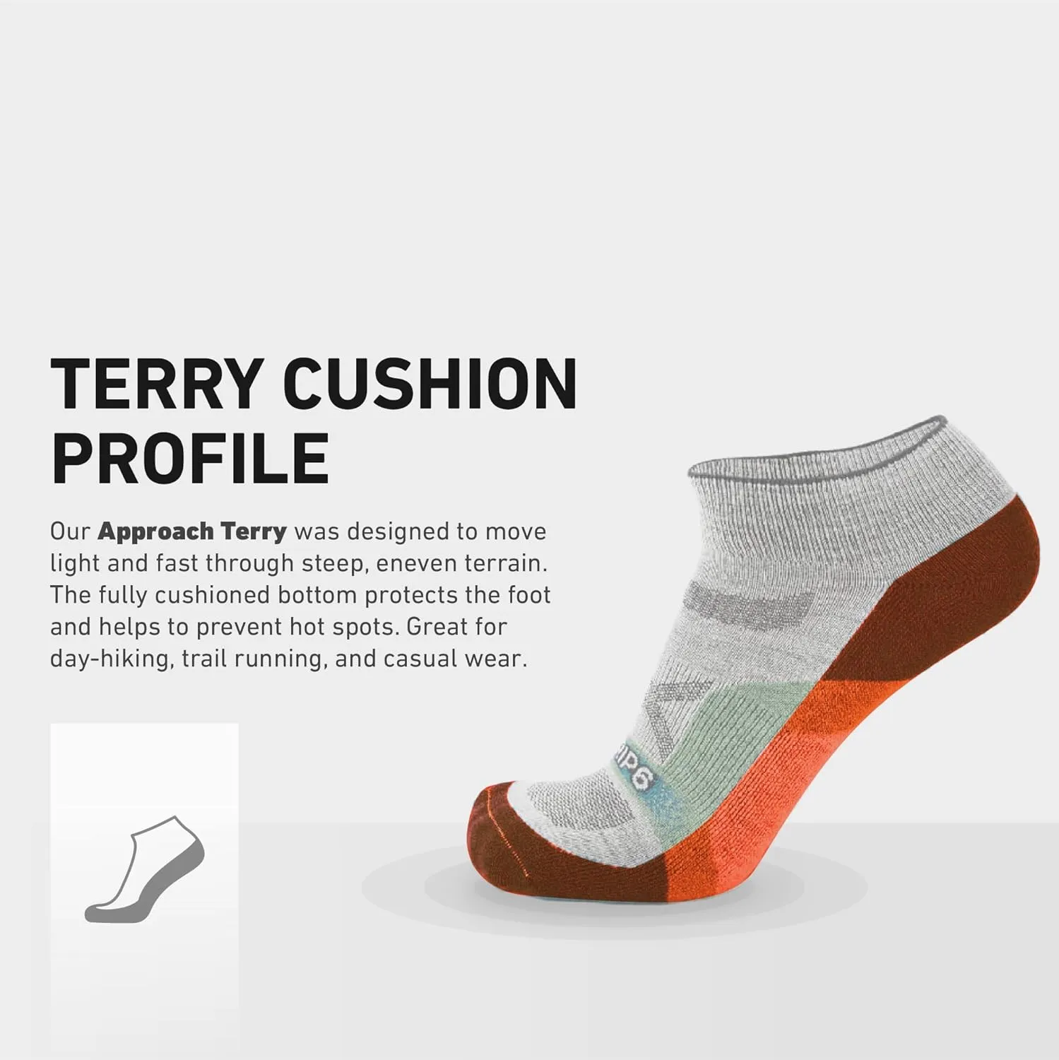 GRIP6 Wool Ankle Socks -Merino Wool Socks Made in The USA -Lightweight Wool Hiking Socks - Warm Ankle Socks for Men and Women