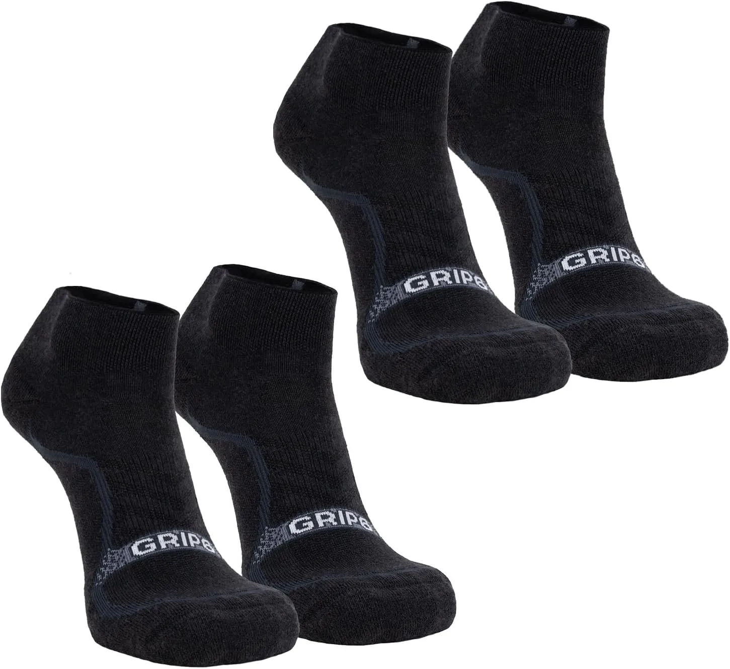 GRIP6 Wool Ankle Socks -Merino Wool Socks Made in The USA -Lightweight Wool Hiking Socks - Warm Ankle Socks for Men and Women