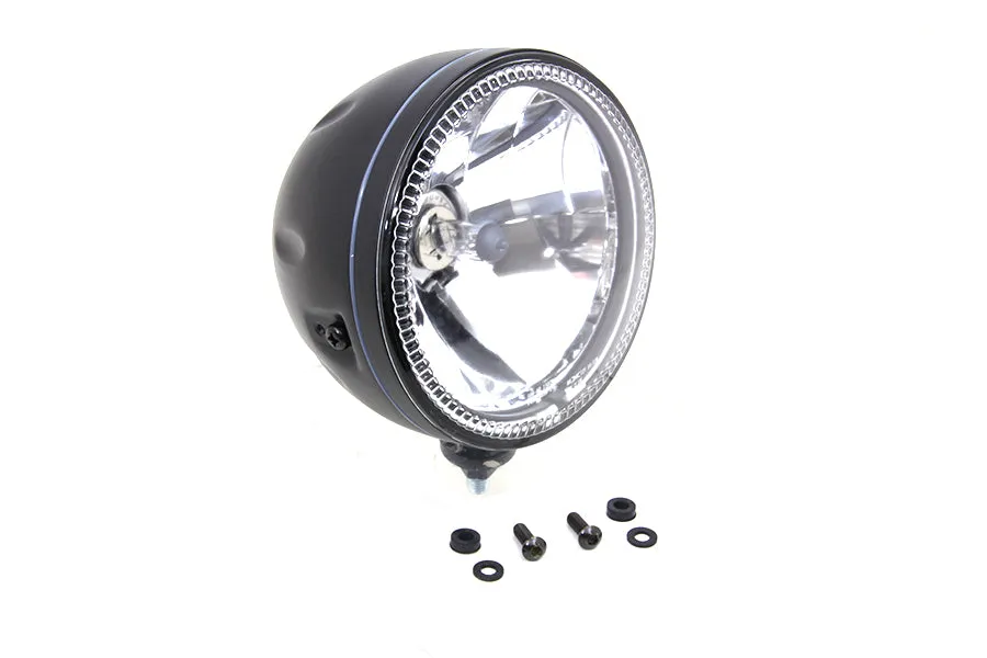 HARLEY 5-3/4 inch H4 Headlamp Unit Black fits 0-  All, Models