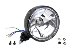 HARLEY 5-3/4 inch H4 Headlamp Unit Black fits 0-  All, Models
