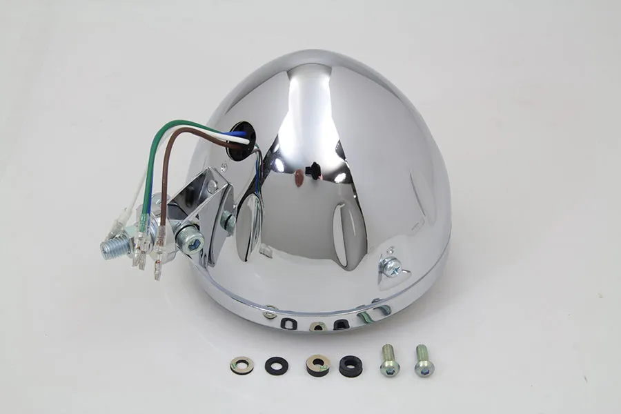 HARLEY 5-3/4 inch H4 Headlamp Unit Chrome fits 0-  All, Models