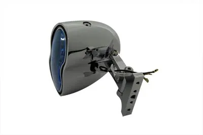HARLEY 5-3/4 inch Headlamp Assembly Bi-Focal Style with Blue Lens fits 0-  Custom,