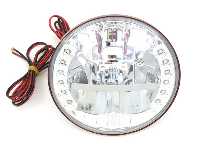 HARLEY 7 inch LED Headlamp Assembly by Wyatt Gatling fits 1986-UP FLST,   1992-2008 FLSTC,   1992-2008 FLSTF,   1994-2013 FLT,   1960-1984 FLH,