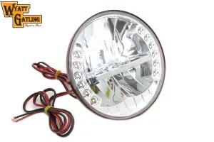 HARLEY 7 inch LED Headlamp Assembly by Wyatt Gatling fits 1986-UP FLST,   1992-2008 FLSTC,   1992-2008 FLSTF,   1994-2013 FLT,   1960-1984 FLH,
