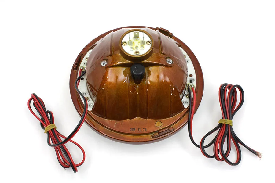 HARLEY 7 inch LED Headlamp Assembly by Wyatt Gatling fits 1986-UP FLST,   1992-2008 FLSTC,   1992-2008 FLSTF,   1994-2013 FLT,   1960-1984 FLH,