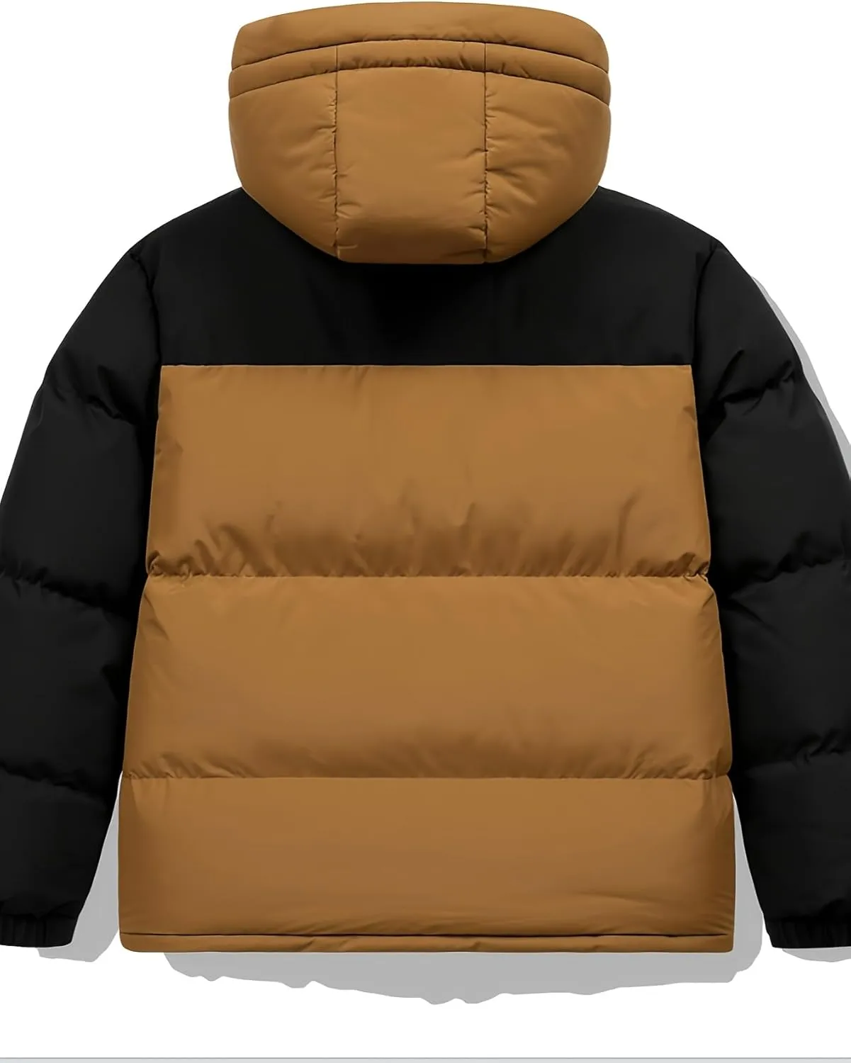 hathne Men's Winter Puffer Jacket Thicken Winter Warm Padded Coat Outerwear with Hood