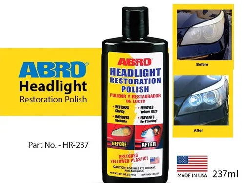 HEADLIGHT RESTORATION POLISH 237ml HR237 ABRO