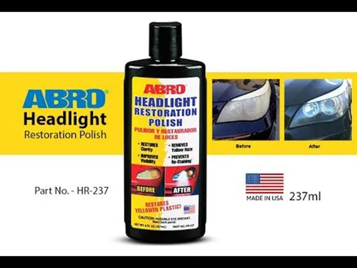 HEADLIGHT RESTORATION POLISH 237ml HR237 ABRO