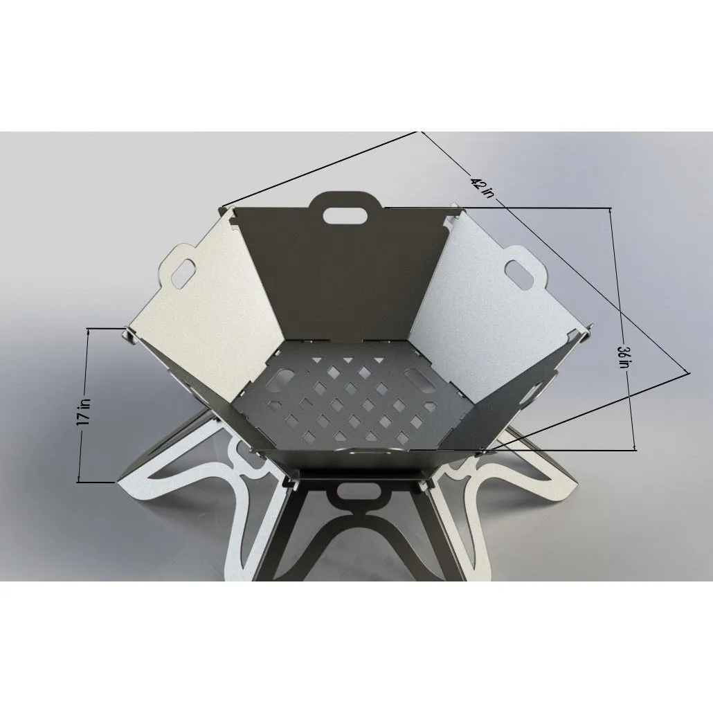 Hexagon Fire Pit DXF for CNC | Cut Files for Grill Grate