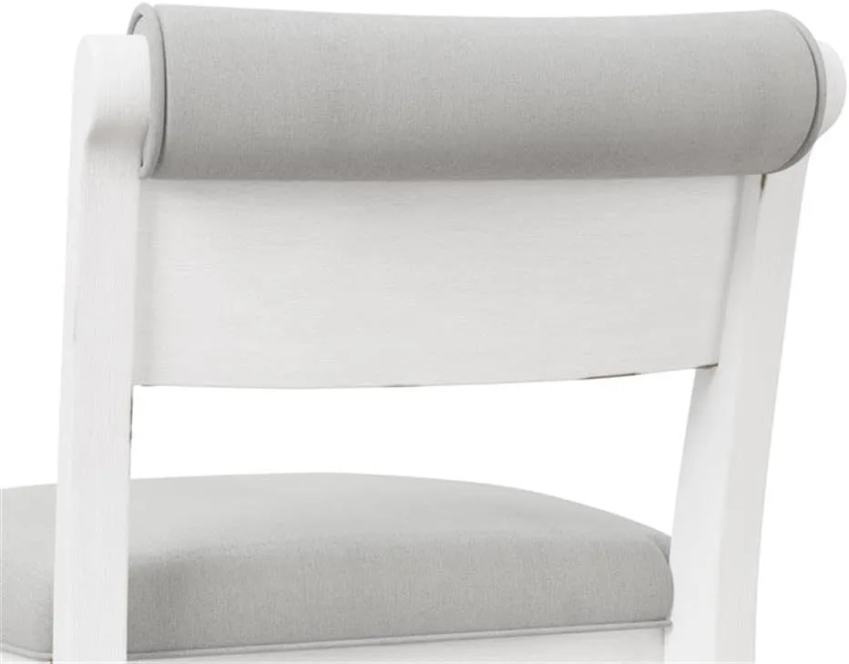 Hillsdale, Clarion Wood and Upholstered Counter Height Swivel Stool, Sea White