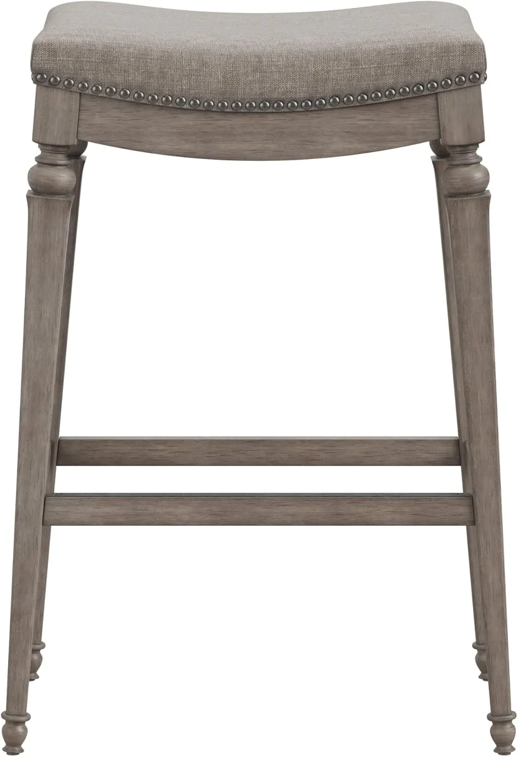 Hillsdale Furniture Vetrina Backless Non-Swivel Counter Stool, Weathered Grey