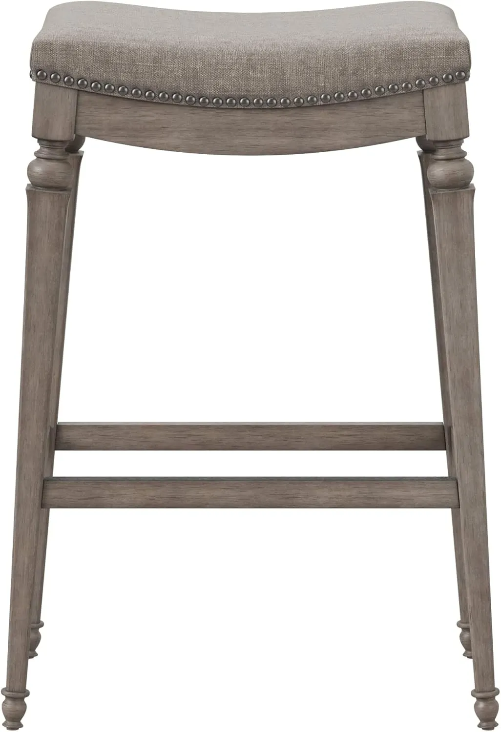 Hillsdale Furniture Vetrina Backless Non-Swivel Counter Stool, Weathered Grey