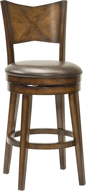 Hillsdale, Jenkins Swivel Bar Height Stool, Rustic Oak