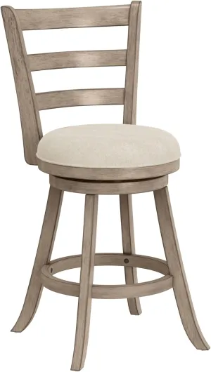 Hillsdale Laymon Modern Wood Swivel Counter Height Stool, Gray Brown