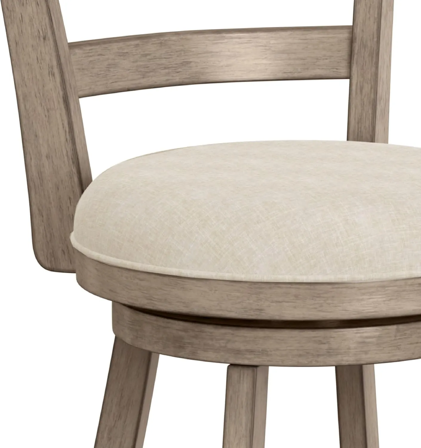 Hillsdale Laymon Modern Wood Swivel Counter Height Stool, Gray Brown