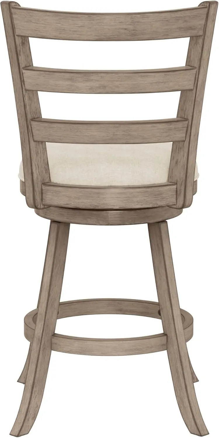 Hillsdale Laymon Modern Wood Swivel Counter Height Stool, Gray Brown