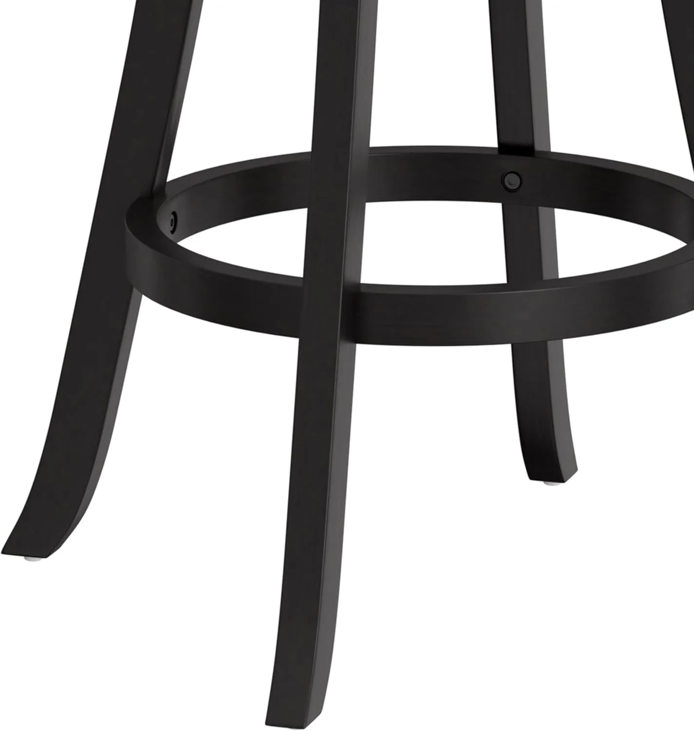 Hillsdale Laymon Modern Wood Swivel Stool with Upholstered Seat, Bar Height, Black