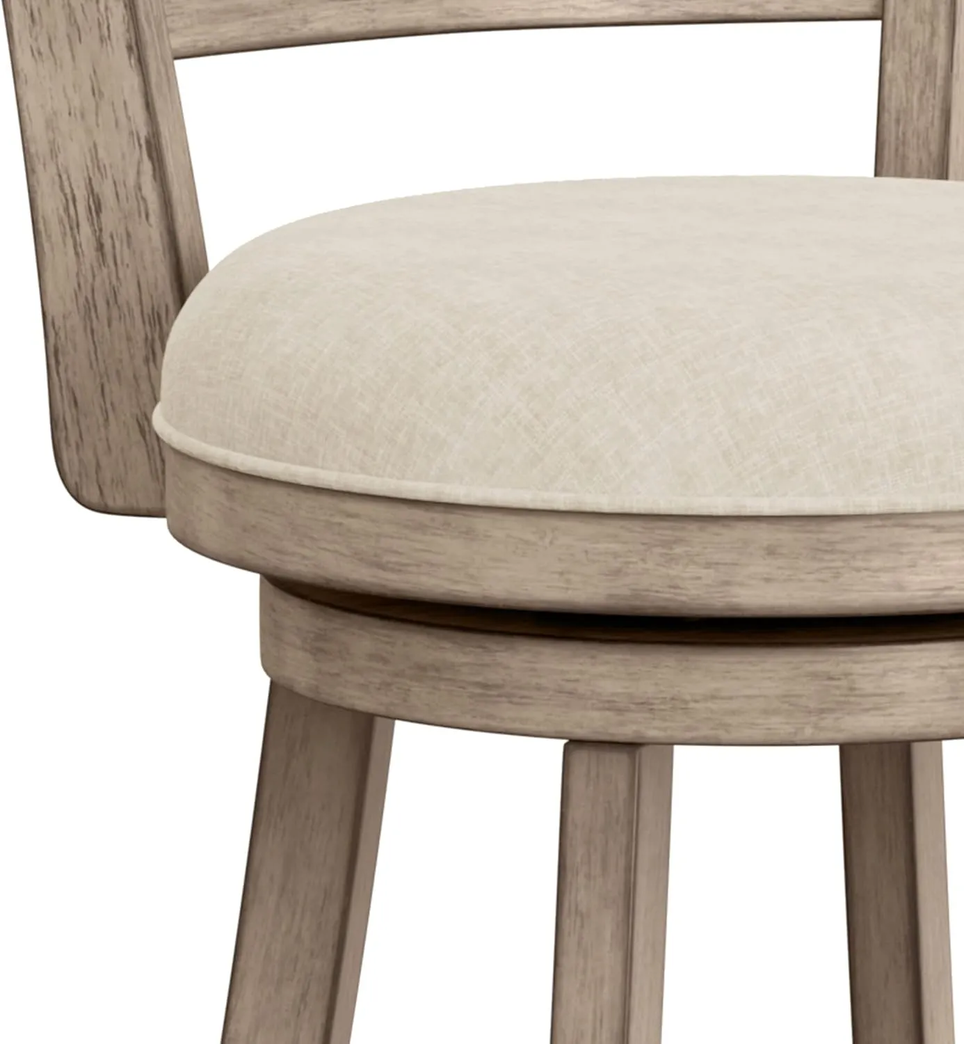 Hillsdale, Laymon Wood Bar Height Swivel Stool, Gray Brown