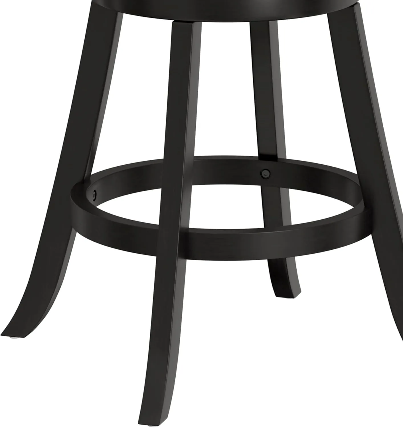 Hillsdale Laymon Wood Kitchen Counter Height Swivel Stool, Black