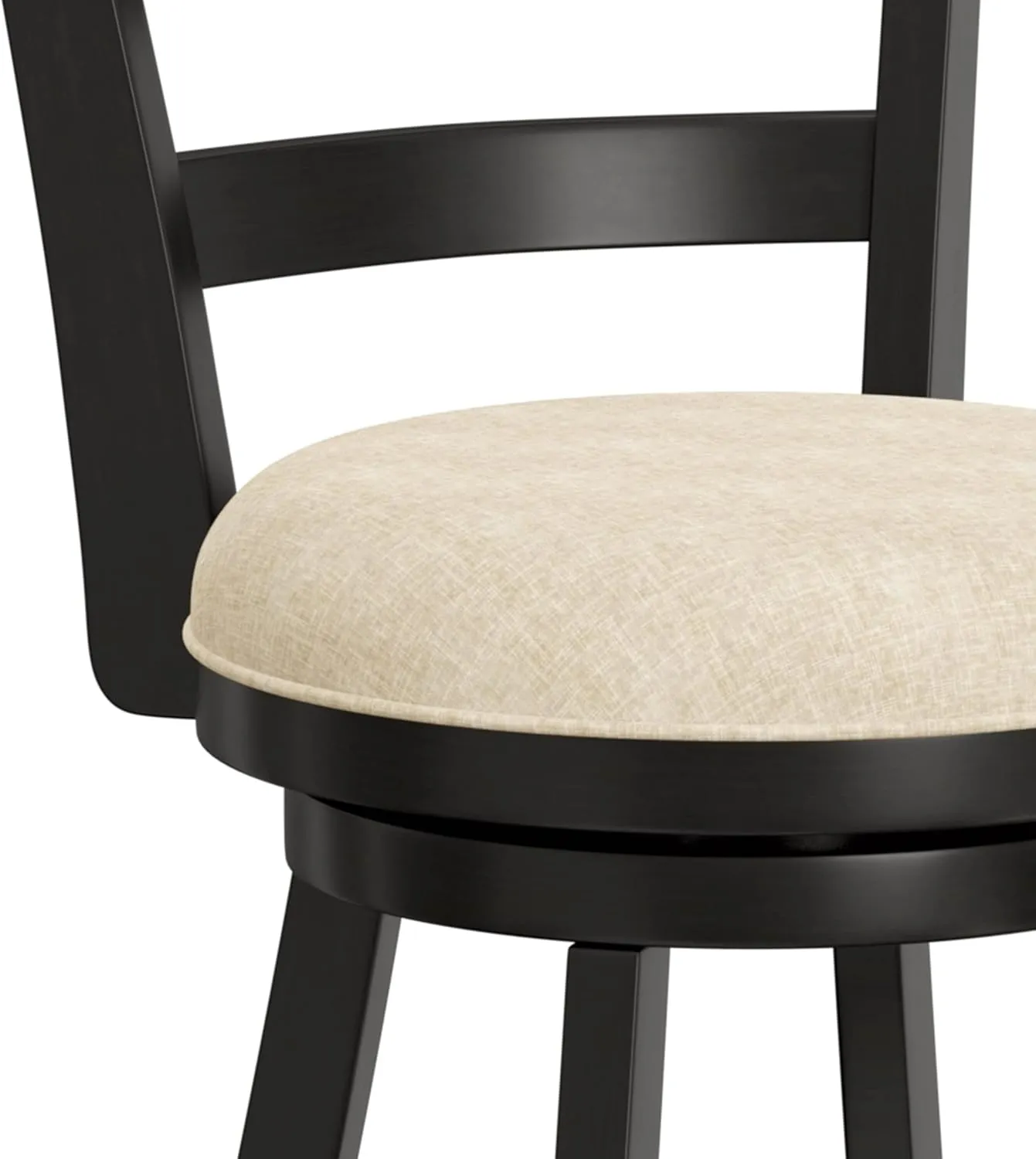 Hillsdale Laymon Wood Kitchen Counter Height Swivel Stool, Black