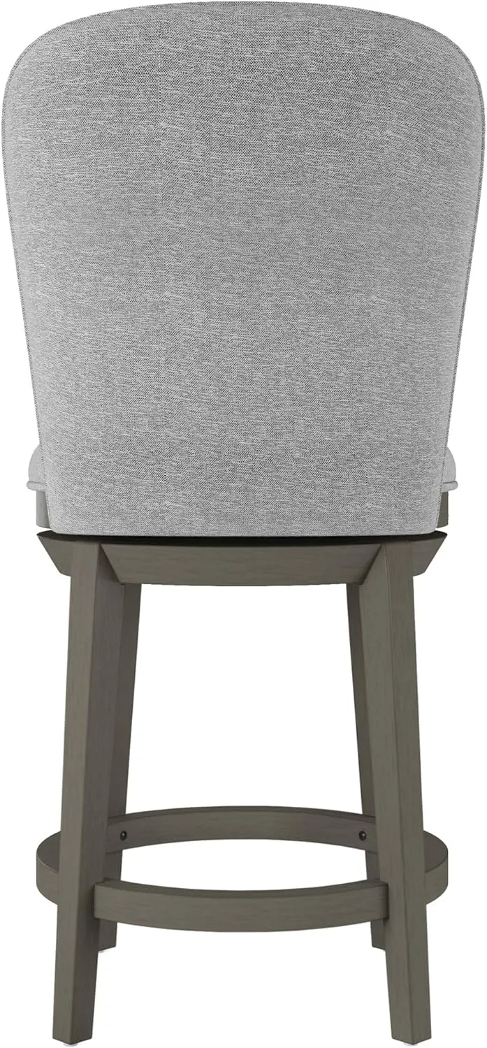 Hillsdale Victoria Wood Counter Height Swivel Stool, Antique Gray