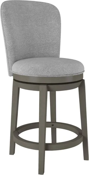 Hillsdale Victoria Wood Counter Height Swivel Stool, Antique Gray