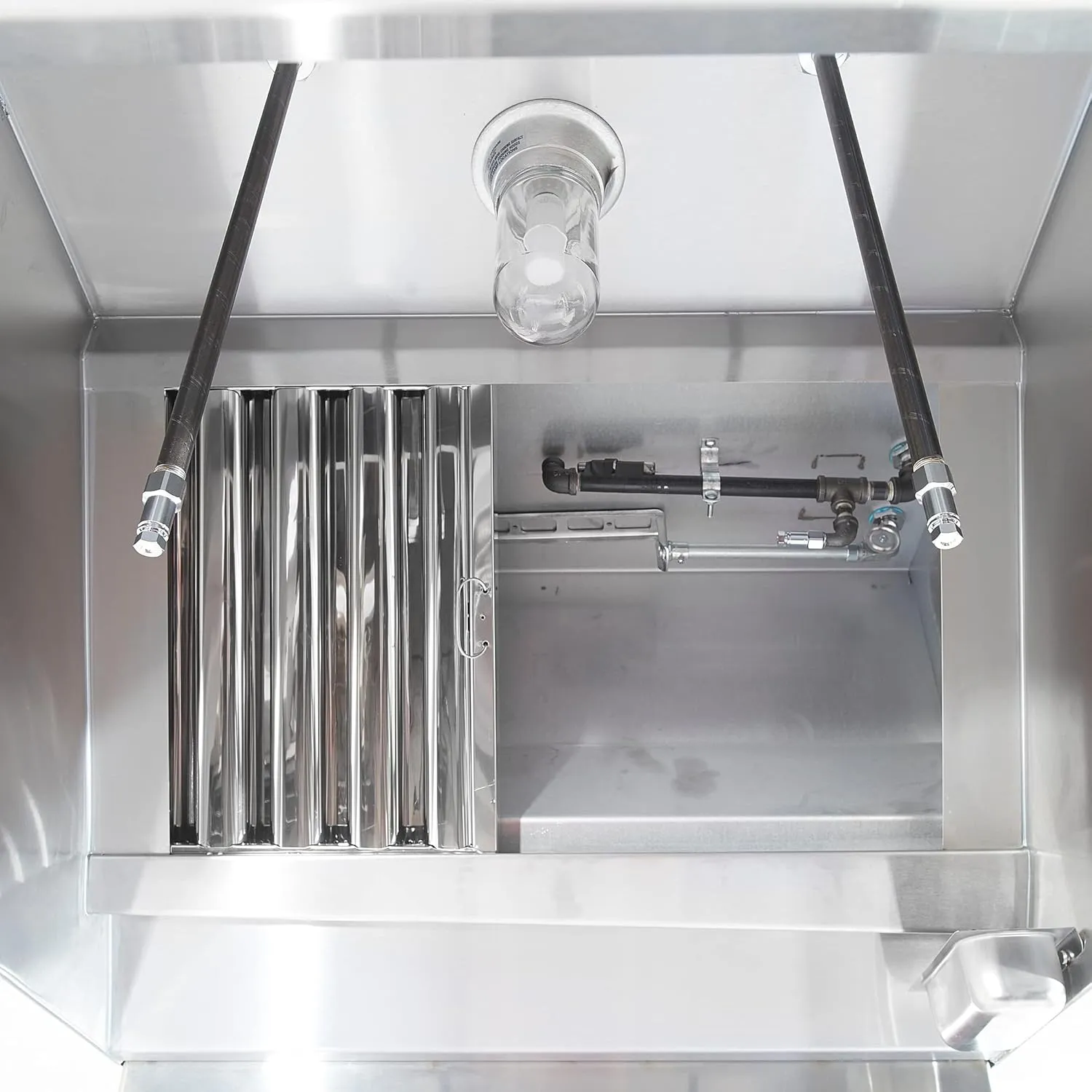 HOODMART UL/NSF 7' Concession Trailer Hood System with FIRE SUPPRESSION for Food Truck | Commercial Range Hood with Exhaust Fan | Stainless Steel Kitchen Equipment with Install Kit Included
