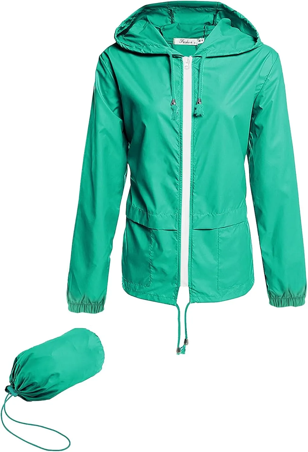 Hount Women's Lightweight Hooded Raincoat Waterproof Packable Active Outdoor Rain Jacket (S-3XL)