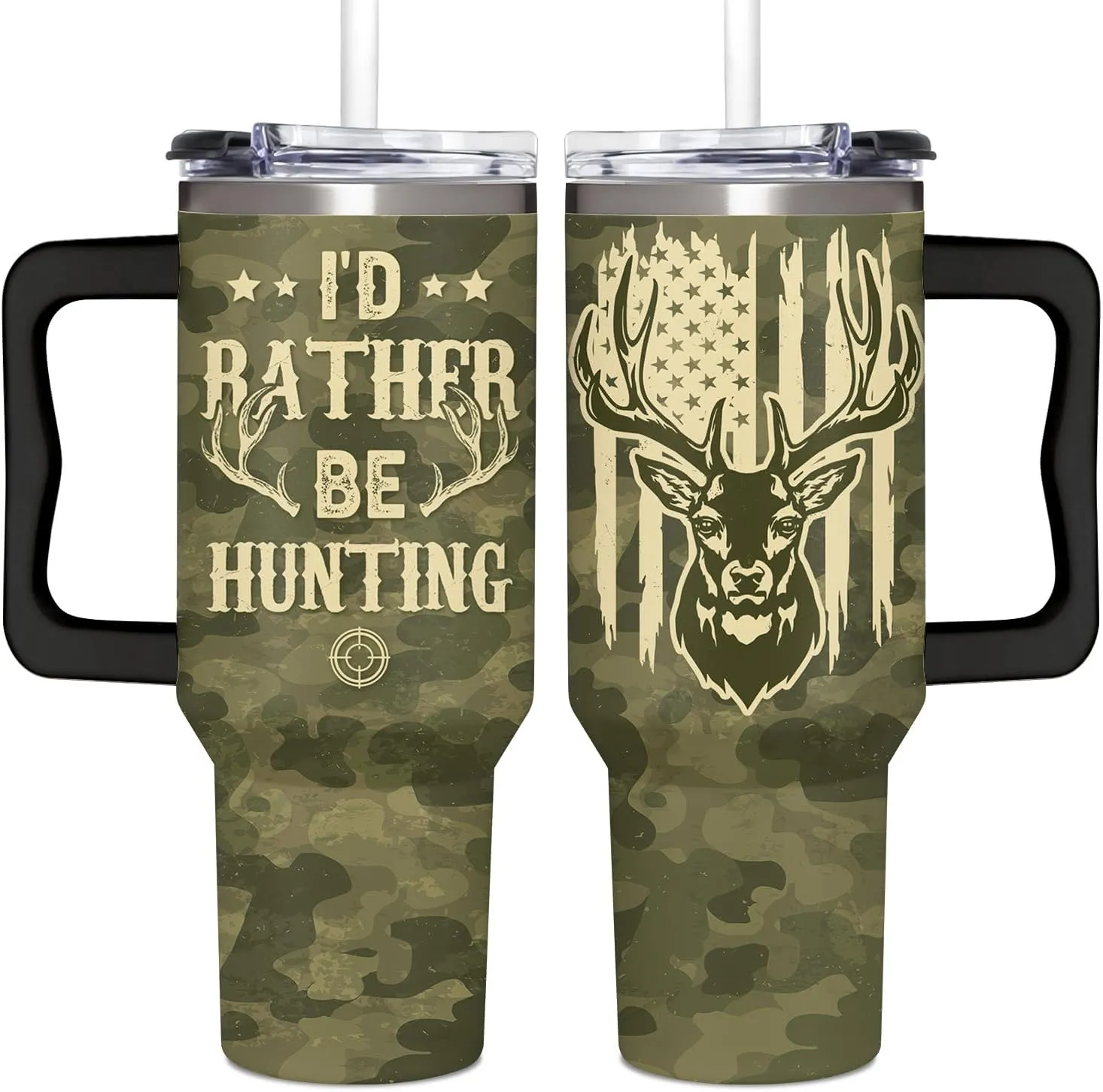 Hunting Gifts For Men, Hunting Christmas Gifts For Hunters, Cool Dad Gift From Son, Daughter and Wife, Gift For Christmas, Dad Tumbler 40oz With Handle
