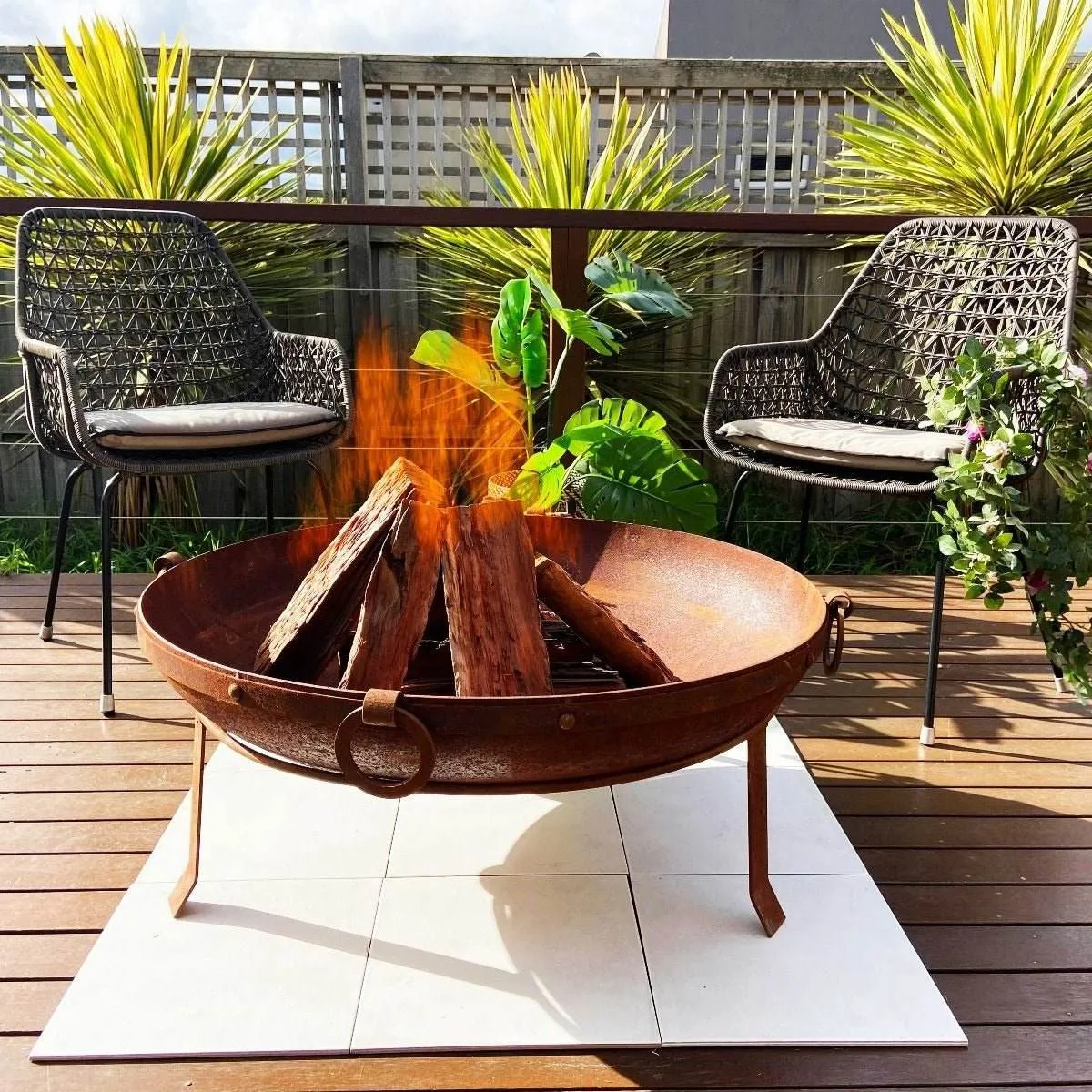 Indian Kadai Replica Fire Pit Bowl - 90cm