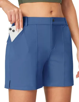 IUGA 5" Hiking Golf Shorts with Pockets Quick Dry Womens Cargo Shorts Casual Summer Short