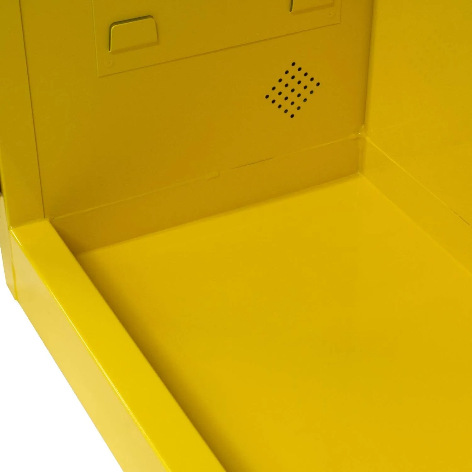 Jamco 60 Gallon Flammable Safety Cabinet, Steel Flammable Storage Cabinet with Lockable Manual Closing Doors, Non Forkliftable, 34" x 34" x 65", Yellow