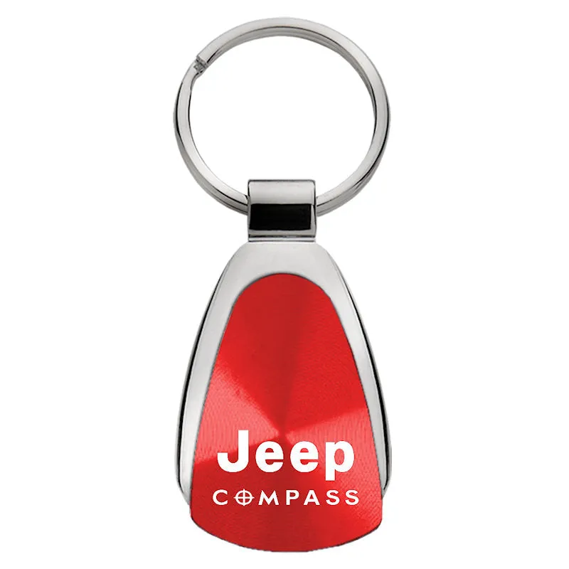 Jeep Compass Tear Drop Key Ring (Red)