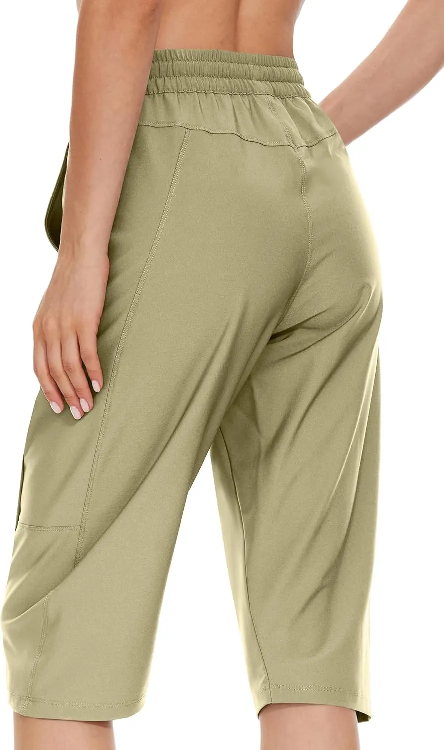 JENEARY Women‘s 15" Long Shorts Below The Knee Hiking Capris UPF50  Quick Dry Bermuda Shorts