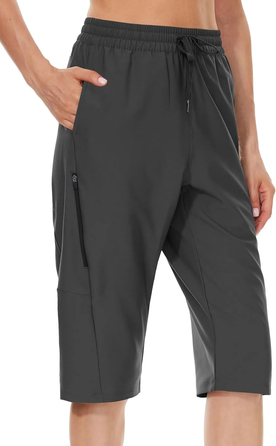 JENEARY Women‘s 15" Long Shorts Below The Knee Hiking Capris UPF50  Quick Dry Bermuda Shorts