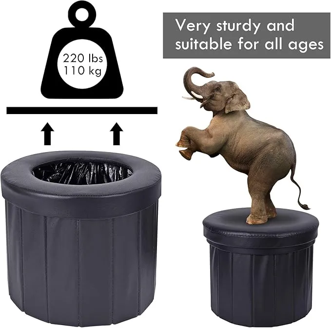 KDD Portable Toilet Camping Outdoor Car folding Stool,Toilet for Camping, Hiking, Boating,Long Trips, Traffic jam