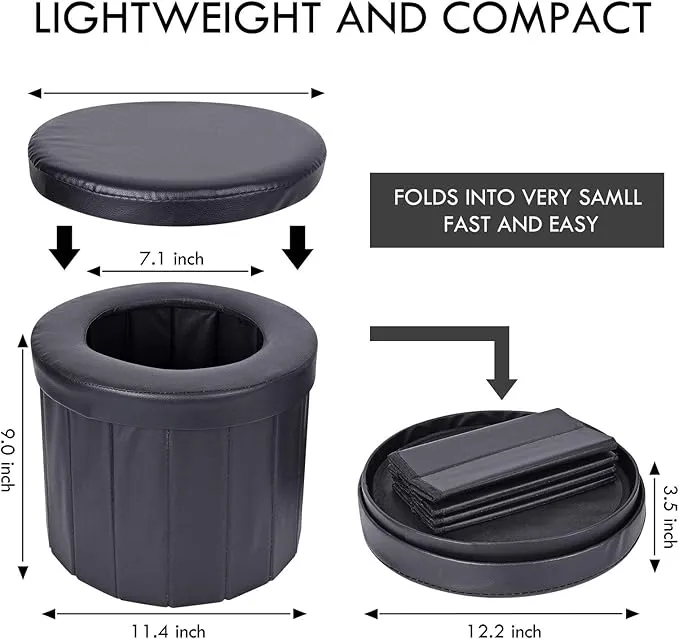 KDD Portable Toilet Camping Outdoor Car folding Stool,Toilet for Camping, Hiking, Boating,Long Trips, Traffic jam