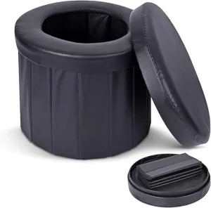 KDD Portable Toilet Camping Outdoor Car folding Stool,Toilet for Camping, Hiking, Boating,Long Trips, Traffic jam