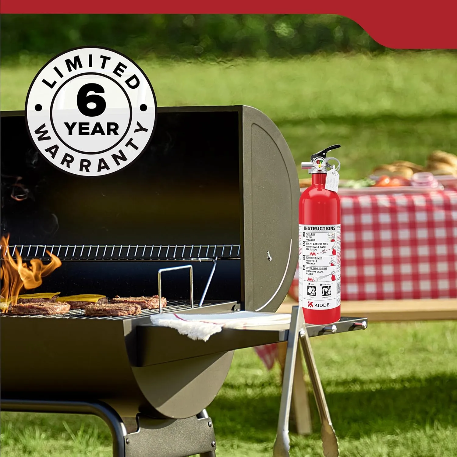 Kidde Fire Extinguisher for Boats, Single-Use 5BC