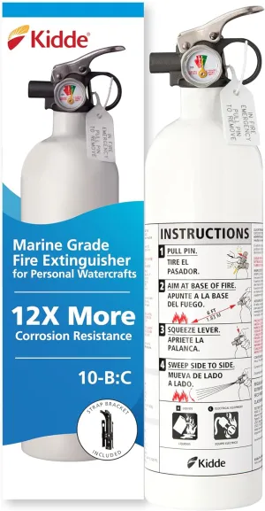 Kidde Fire Extinguisher for Boats, Single-Use 5BC