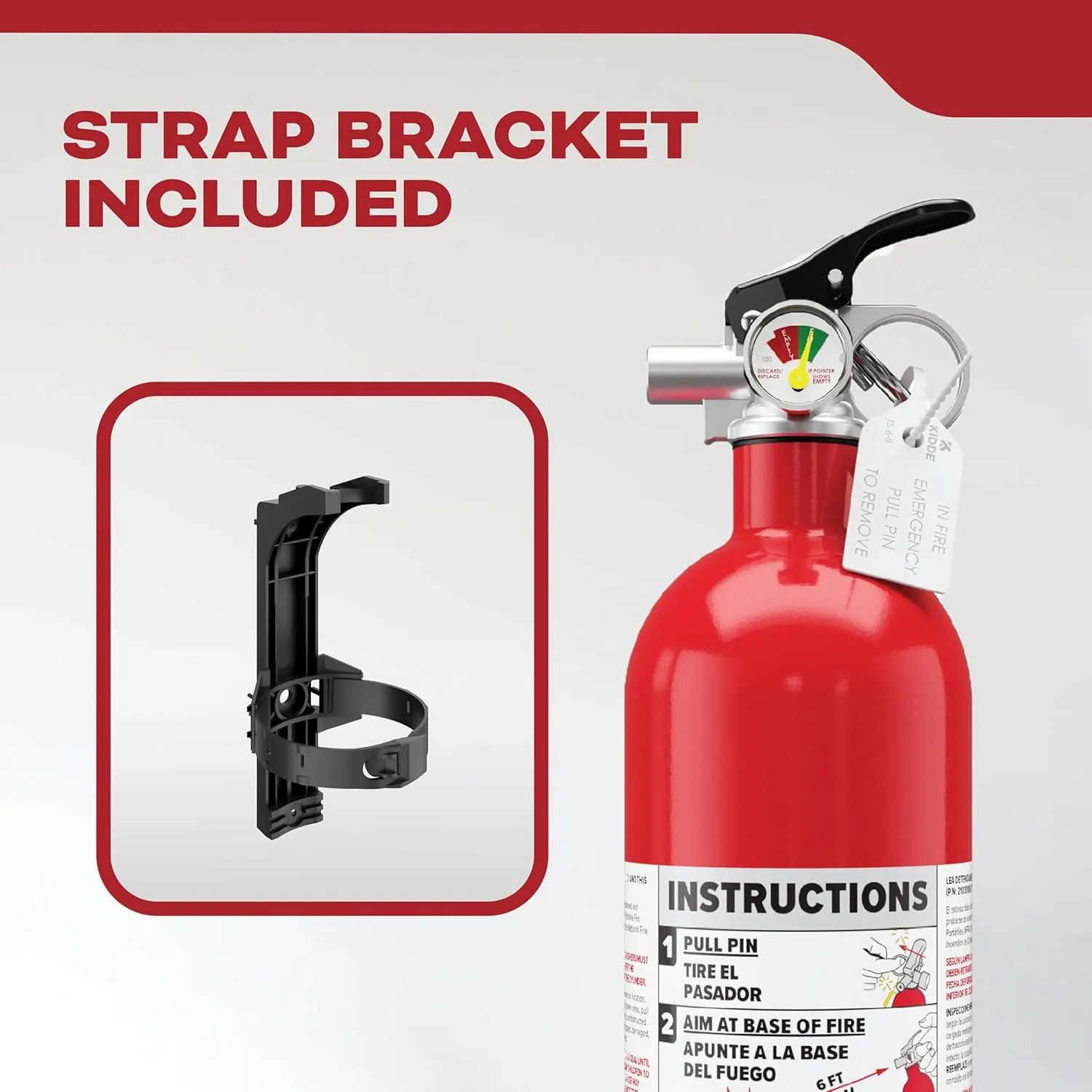 Kidde Fire Extinguisher for Boats, Single-Use 5BC