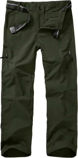 Kids' Cargo Pants, Youth Boys' Hiking Casual Outdoor Quick Dry Boy Scout Pants