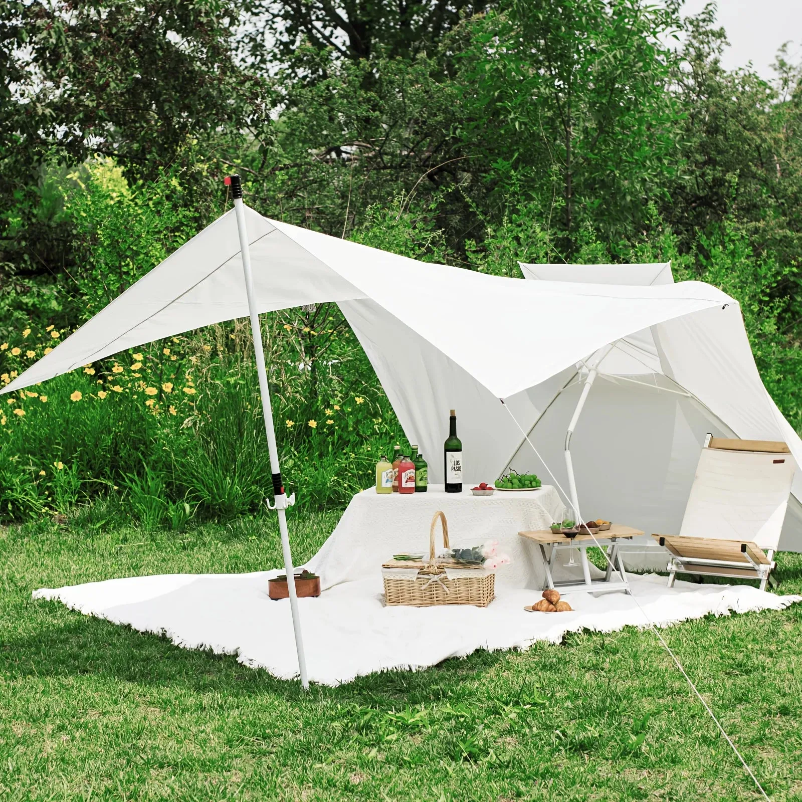 King Camp Beach Umbrella Tent Sun Shelter for Outdoor Camping and Fishing